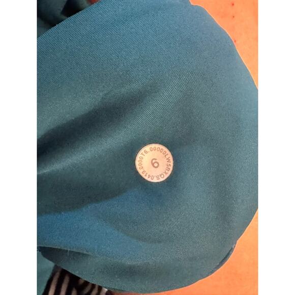 Lululemon Leggings Women’s 6 Blue Fast Free 25” Teal Nulux Pockets Athleisure - Picture 3 of 9